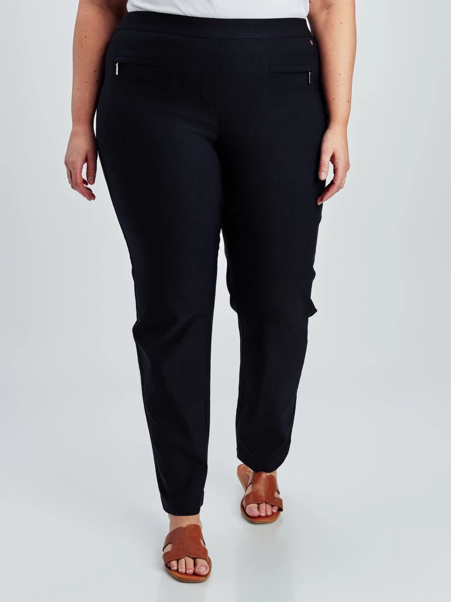"Claire France Women's Slim Fit Pull-On Trousers"