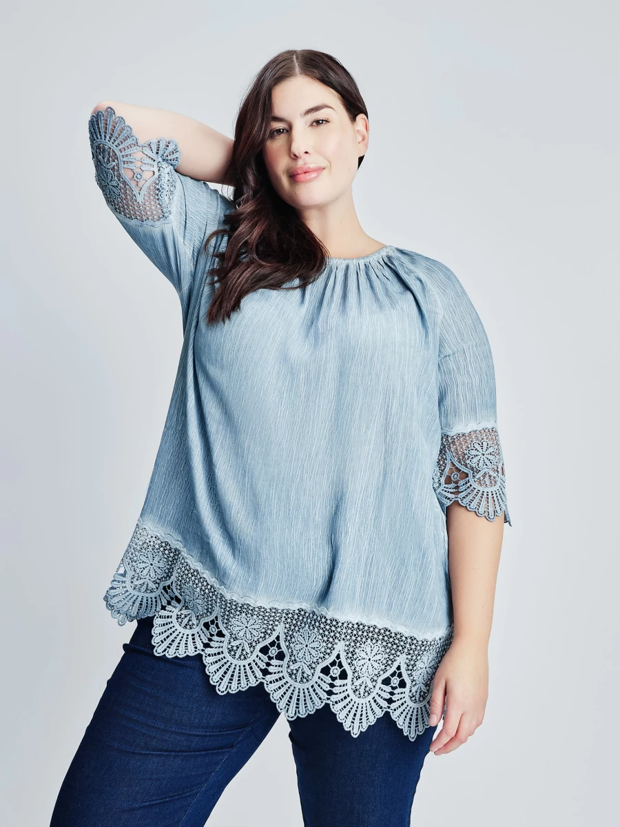 Claire France Women's 3/4 Sleeve Tunic Top - Stylish Casual Blouse for Everyday Wear