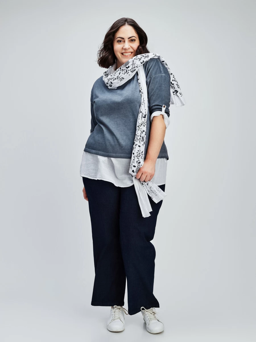 "Claire France Women's 3/4 Sleeve Loose Tunic Top – Stylish Casual Blouse"
