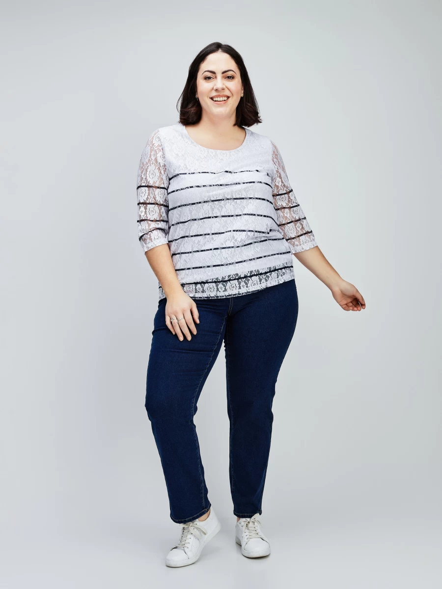 Women's 3/4 Sleeve Semi-Fitted Cotton T-Shirt by Claire France - Soft Casual Tee for Everyday Wear