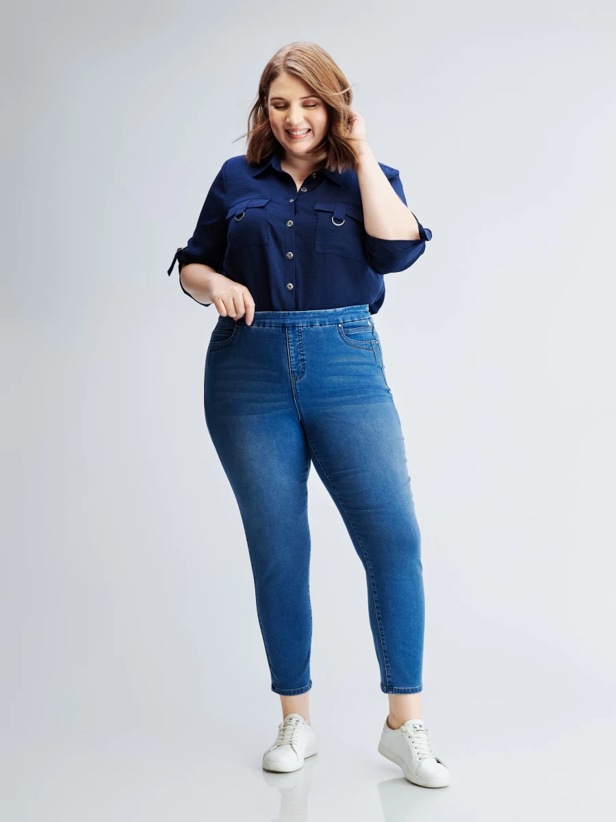 "Claire France Women's Skinny Fit Stretch Pull-On Jeans"