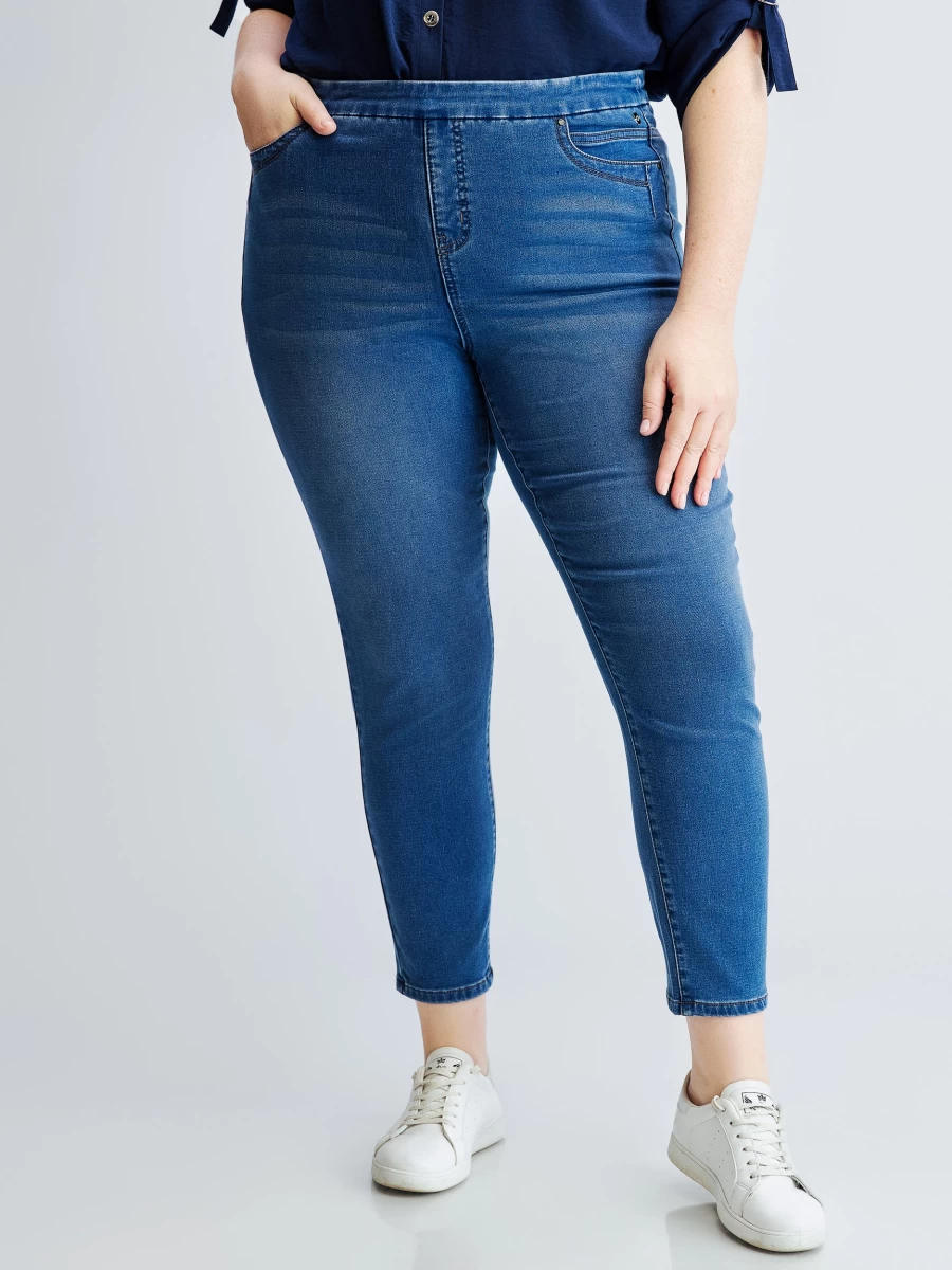Claire France Women's Skinny Fit Stretch Pull-On Jeans for Comfort & Style