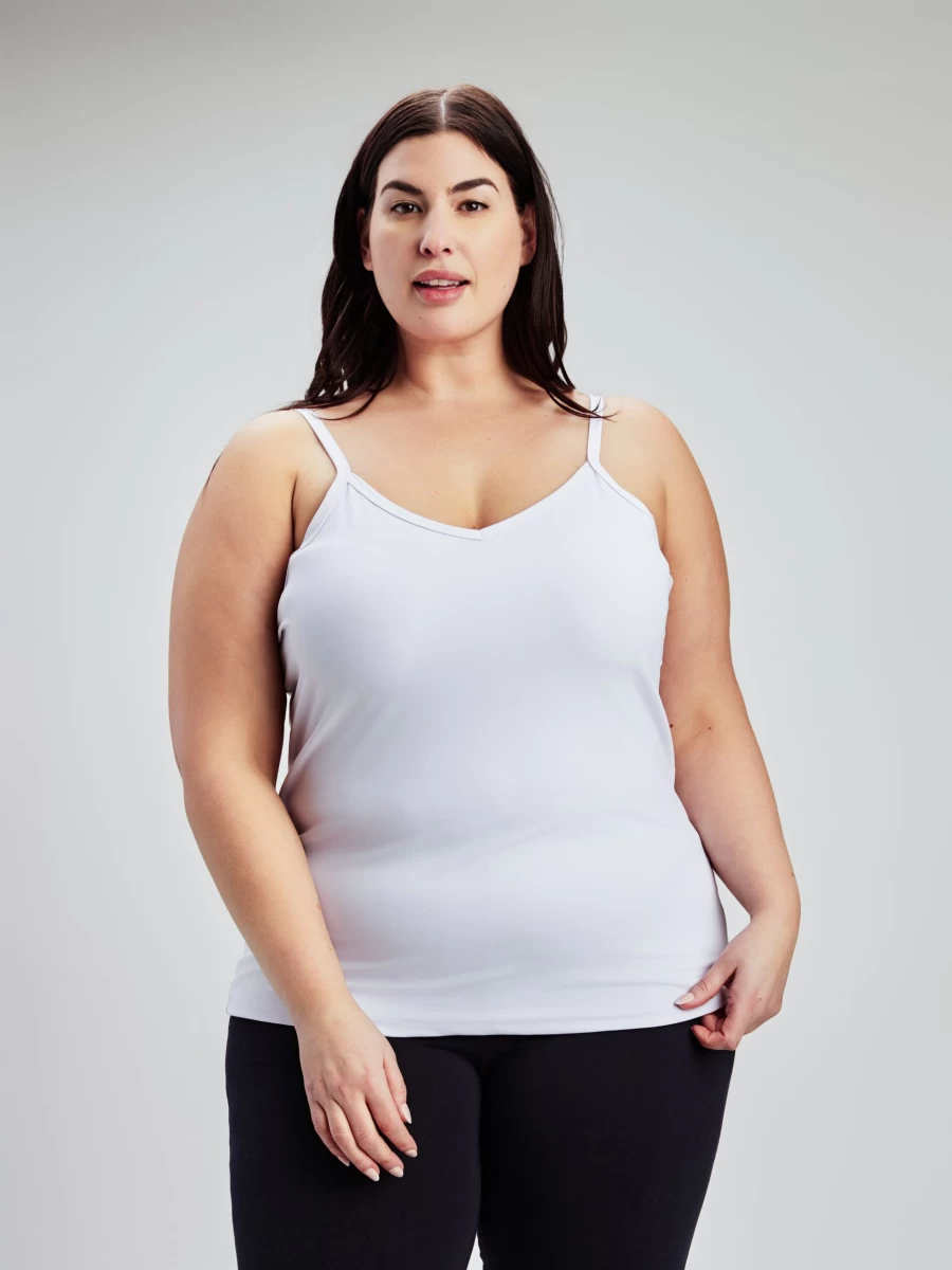 "Claire France Women's Semi-Fitted Cotton Tank Top - Comfortable Stretch Casual Wear"