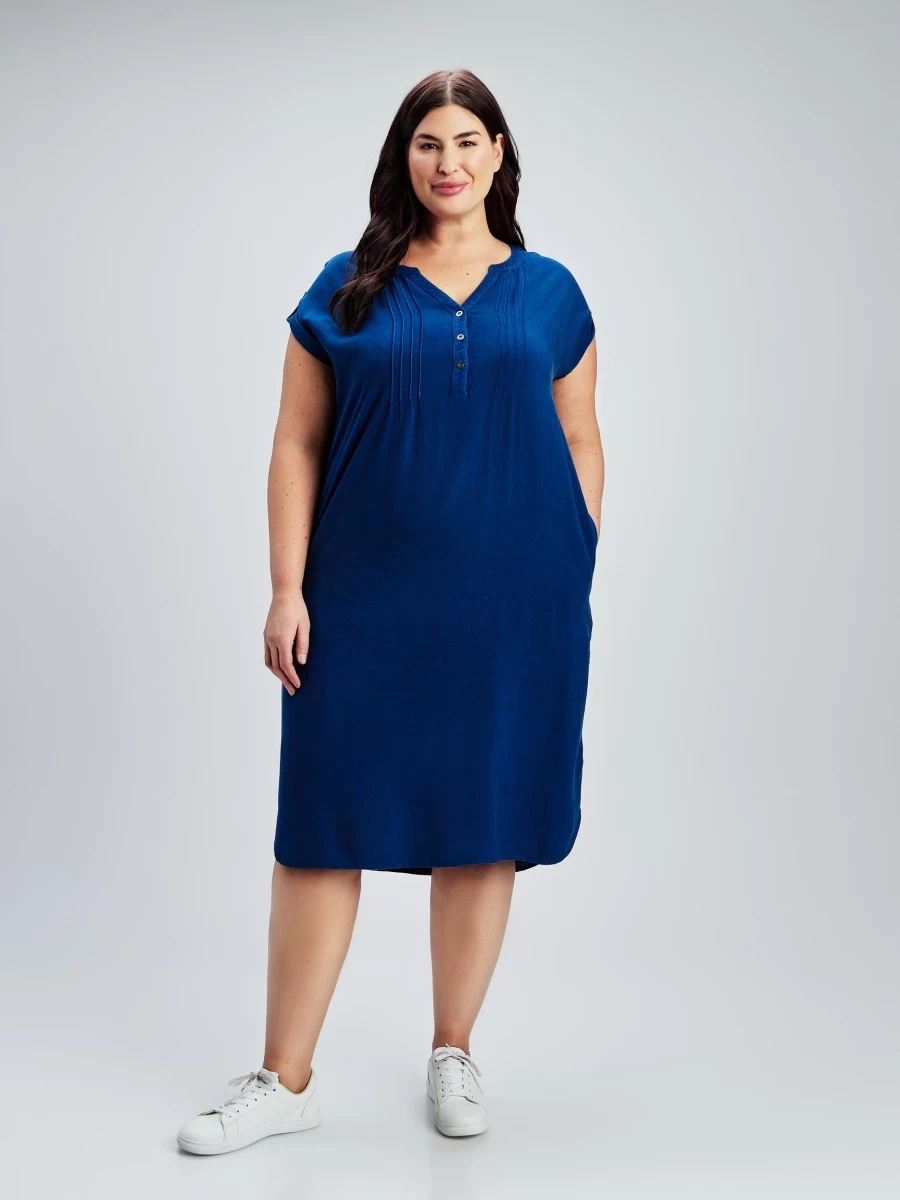 Claire France Women's Flared Midi Dress - Elegant A-Line Summer Dress with Flowy Skirt