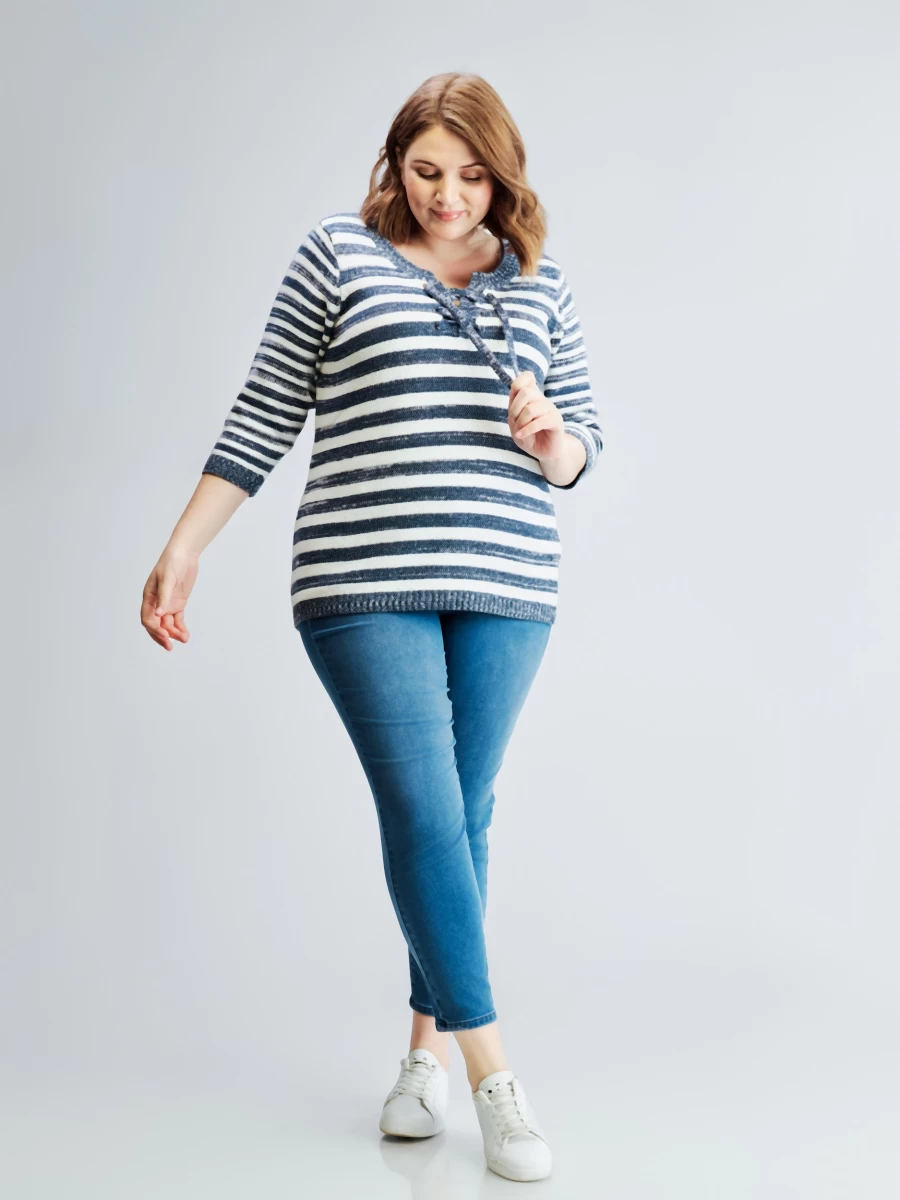 Claire France Women's 3/4 Sleeve Knit Sweater - Soft Casual Pullover Top