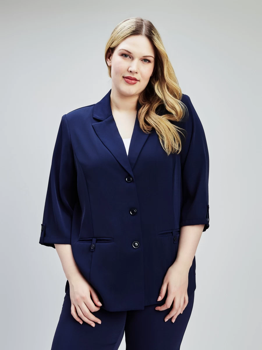 Claire France Women's 3/4 Sleeve Lightweight Jacket for Spring & Summer Fashion