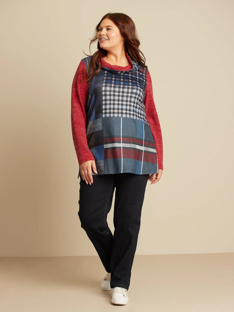 Innée Women's Long-Sleeve Semi-Fitted Knit Tunic Top