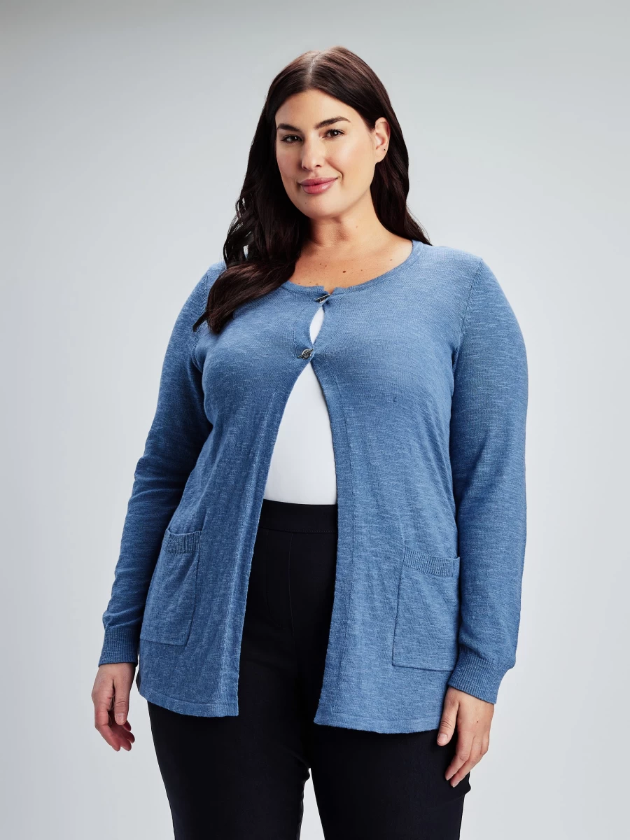 "Claire France Women's Loose Knit Cardigan – Soft Comfortable Open-Front Sweater"