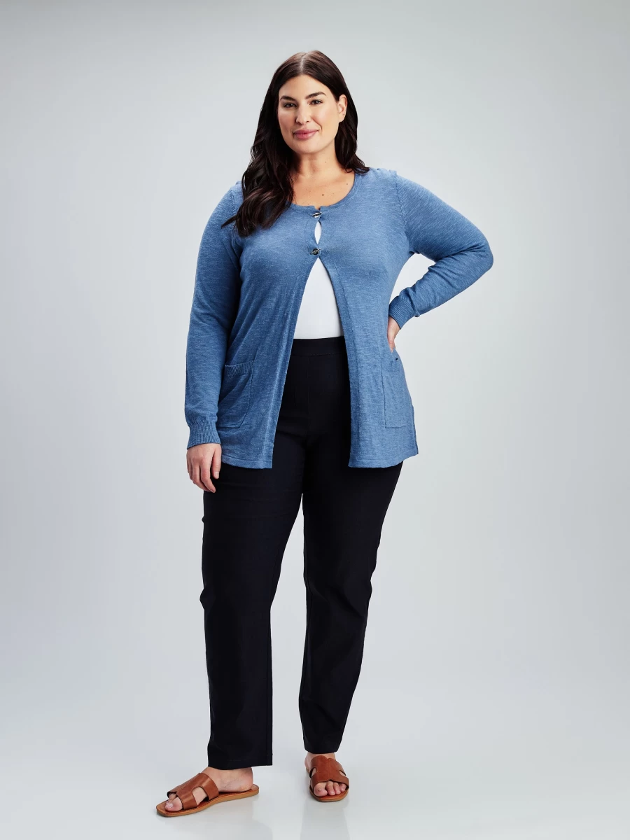 "Claire France Women's Loose Knit Cardigan – Soft Comfortable Open-Front Sweater"
