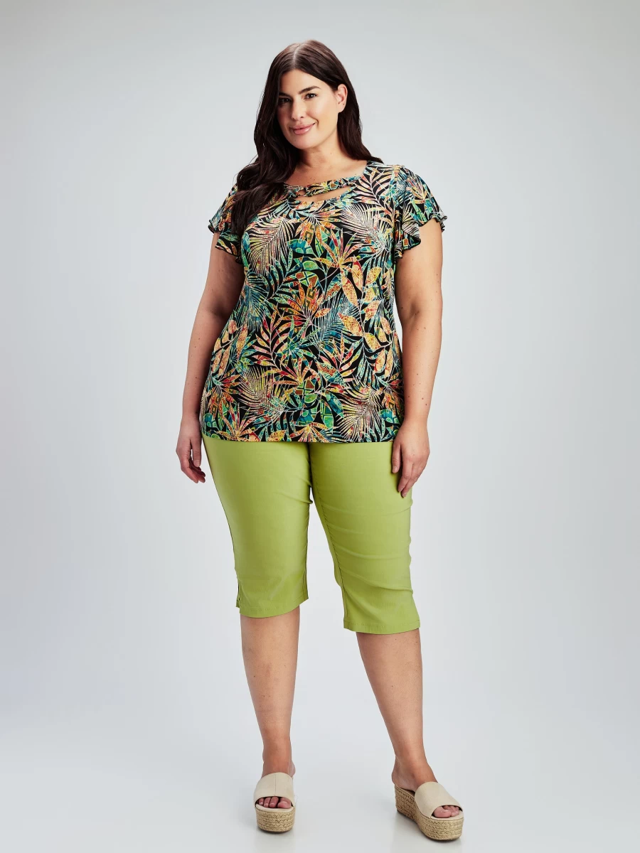 "Claire France Women's Short-Sleeve Semi-Fitted Cotton T-Shirt"