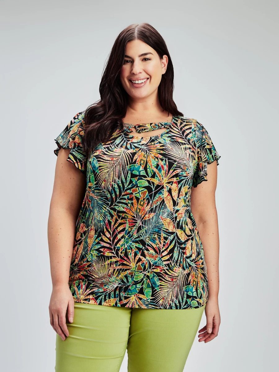 "Claire France Women's Short-Sleeve Semi-Fitted Cotton T-Shirt"