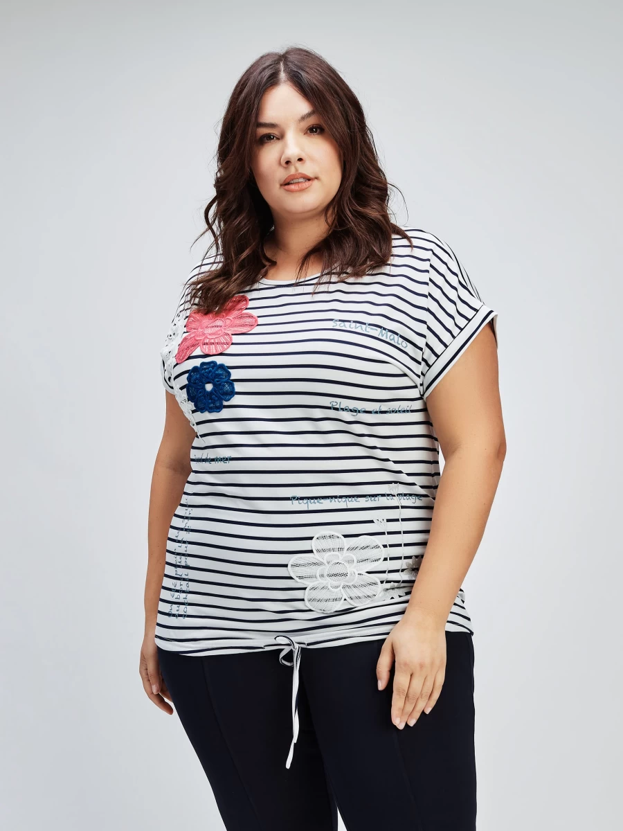 "Claire France Women's Stylish Short-Sleeve Loose Tunic Top"