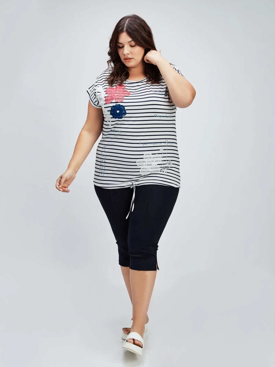 "Claire France Women's Stylish Short-Sleeve Loose Tunic Top"