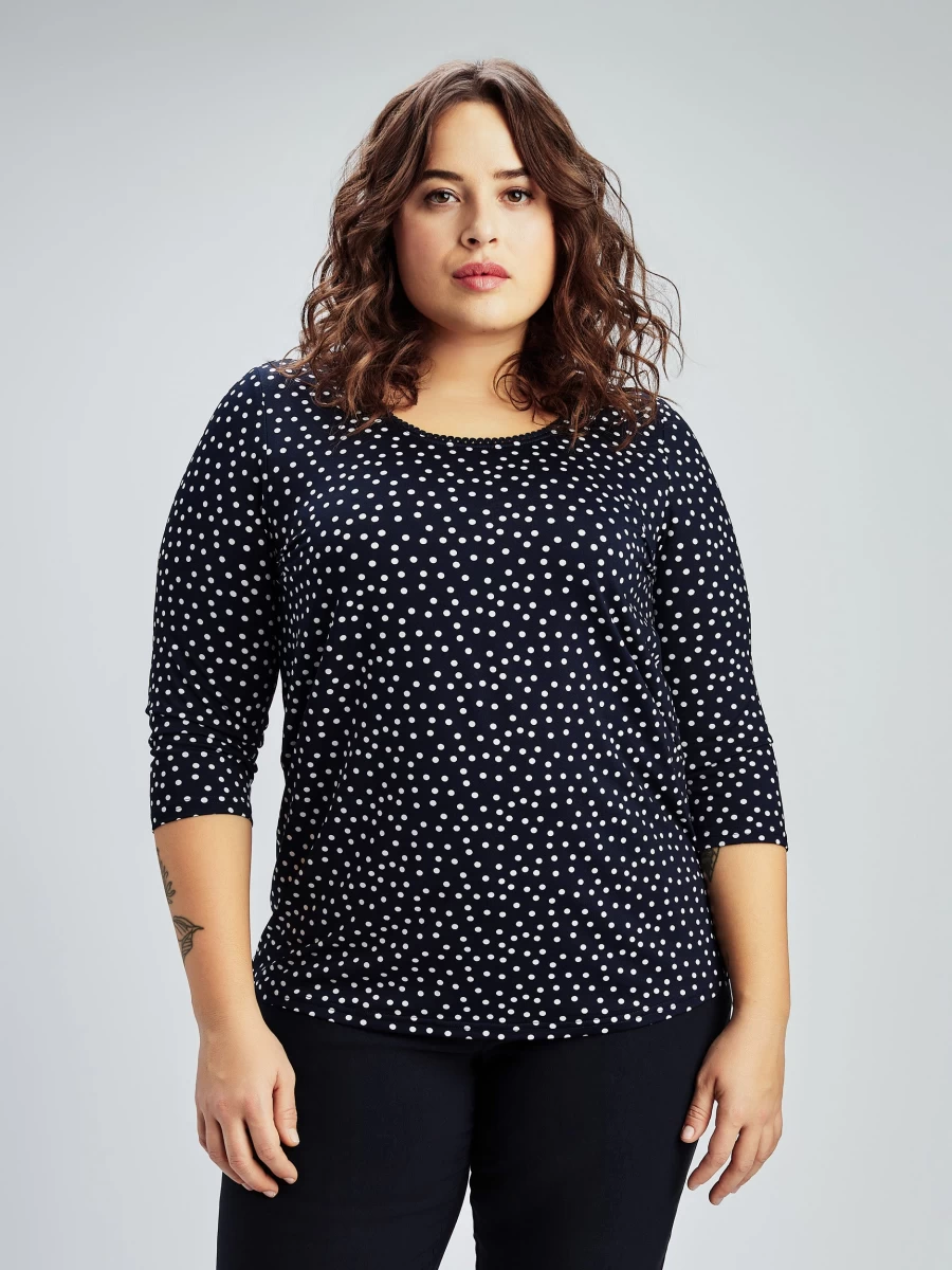 "Claire France Women's 3/4 Sleeve Semi-Fitted Cotton T-Shirt"