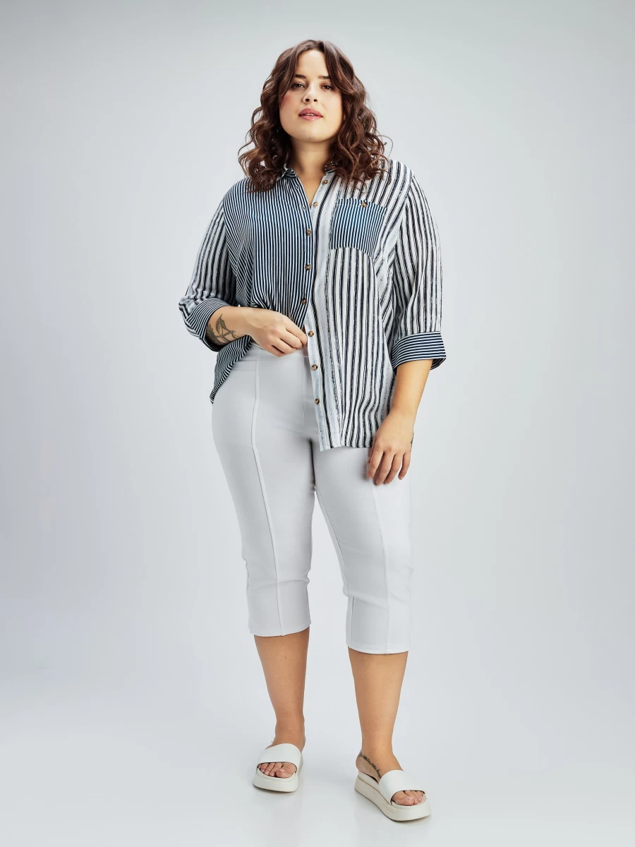 "Claire France Women's Skinny Fitted Knit Pull-On Capri Pants"