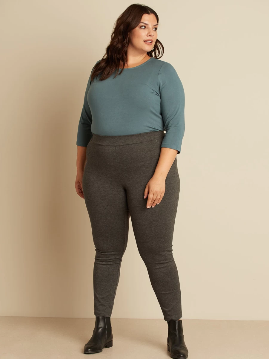 Véro par Véronique Cloutier Women's Pull-On Fitted Knit Pants - Stretch Comfort & Stylish Fit