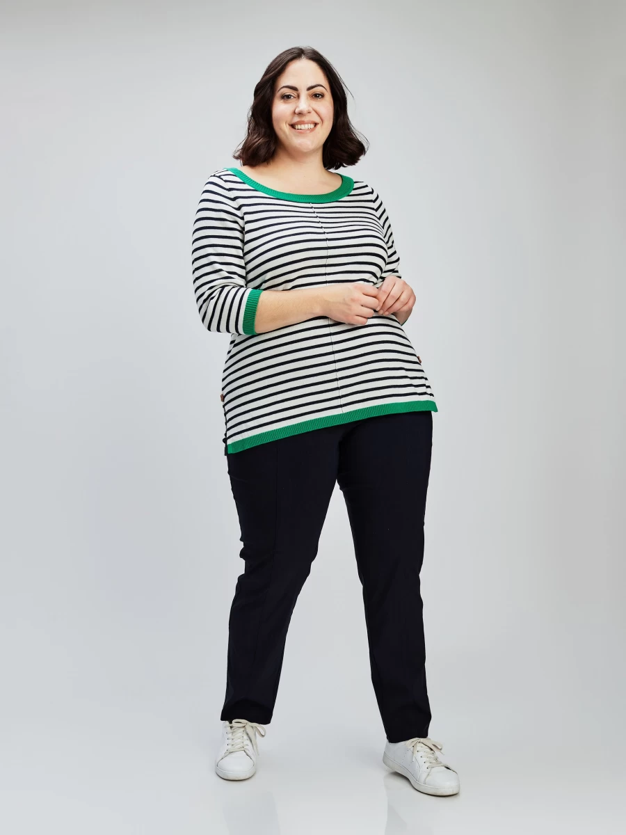 Claire France Women's 3/4 Sleeve Sweater - Soft Knit Comfortable Pullover Top