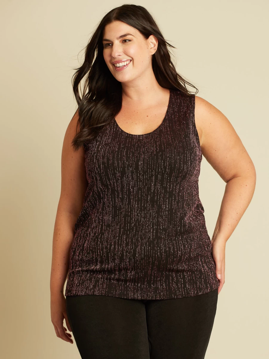 "Claire France Women's Semi-Fitted Cotton Tank Top - Comfortable Stretch Casual Wear"