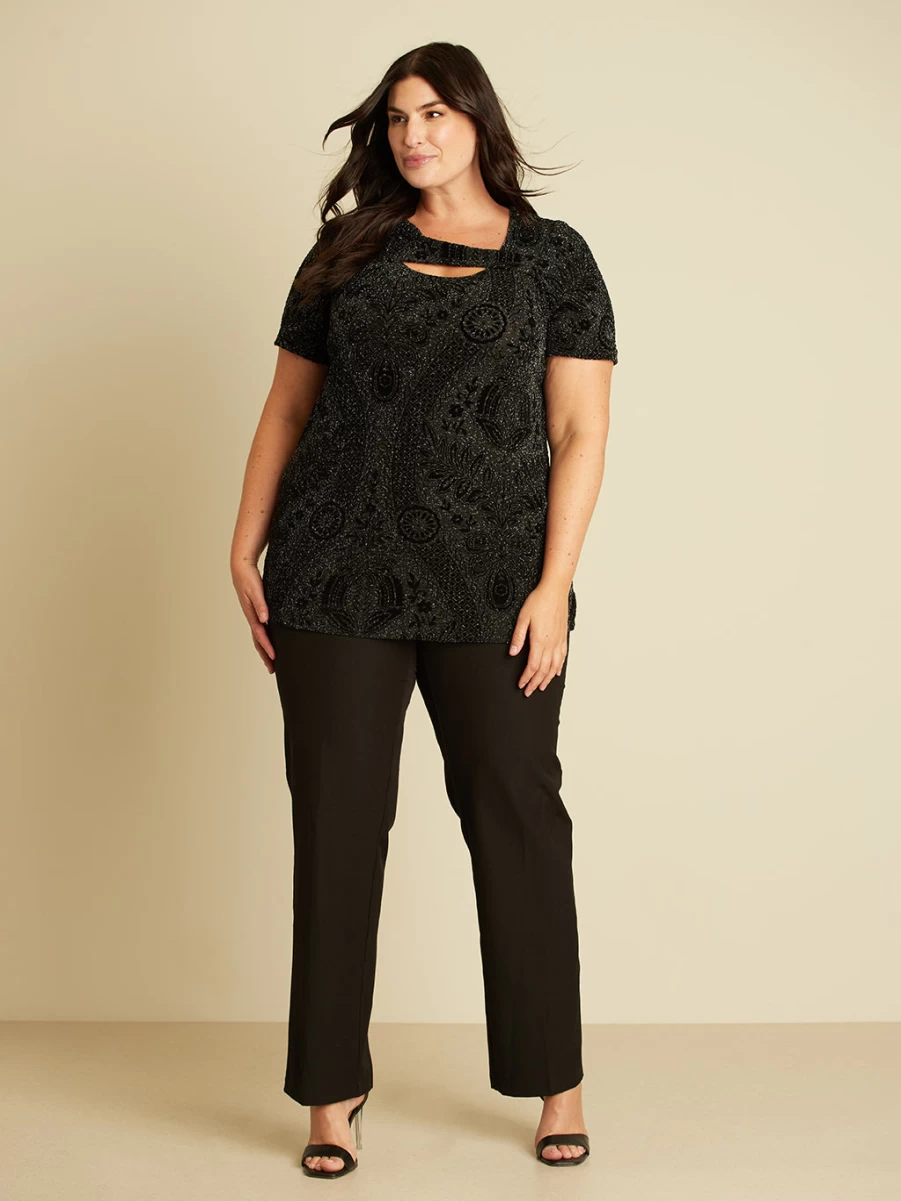Claire France Women's Short-Sleeve Semi-Fitted Cotton T-Shirt - Comfortable & Stylish Top