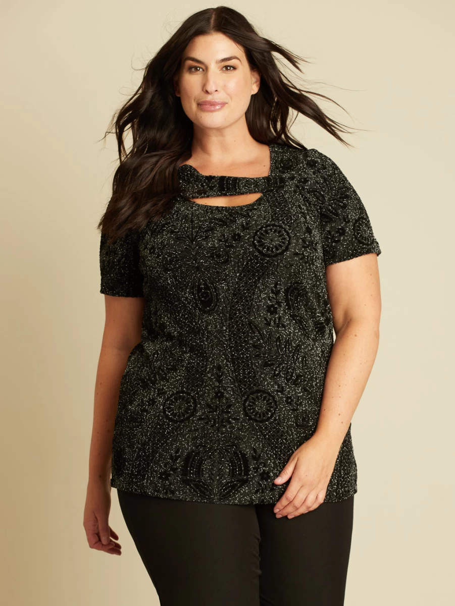 Claire France Women's Short-Sleeve Semi-Fitted Cotton T-Shirt - Comfortable & Stylish Top