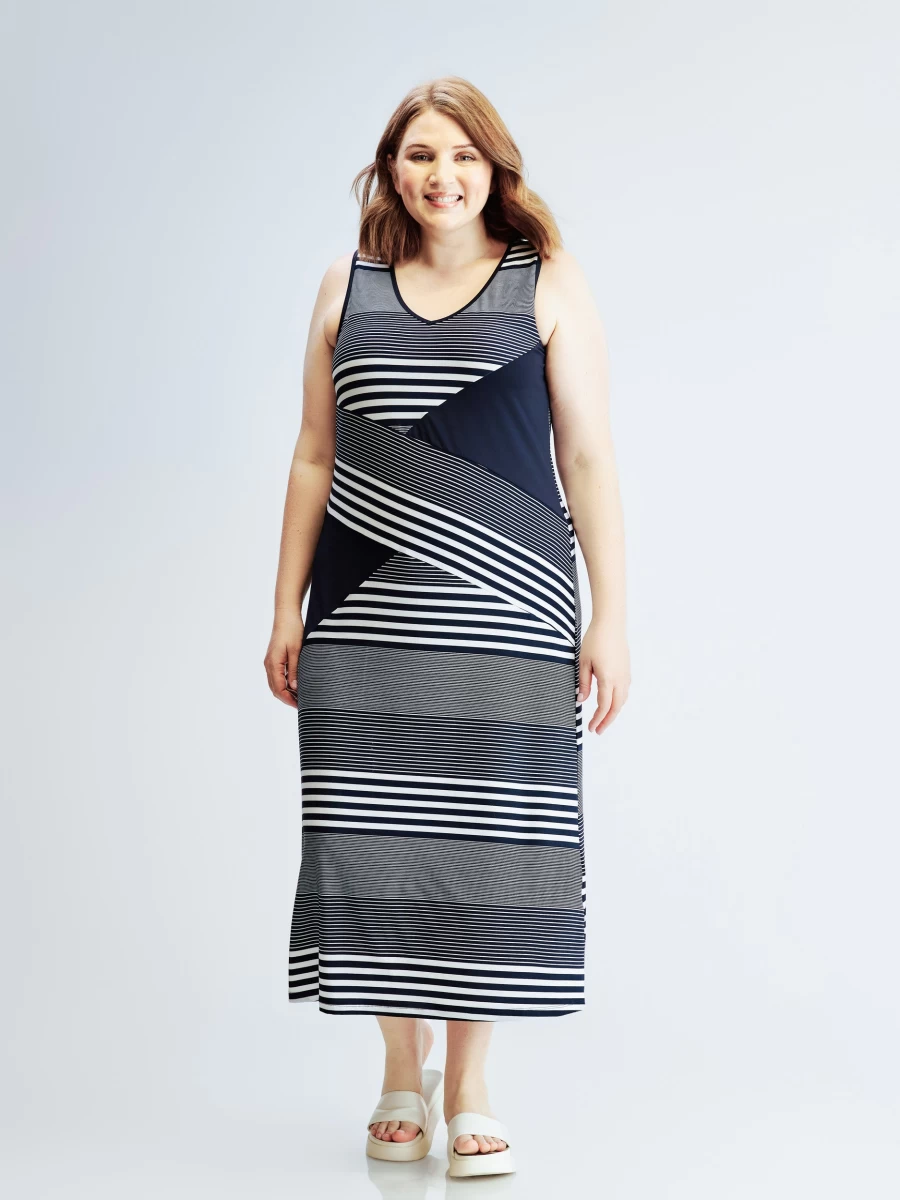 Claire France Women's A-Line Long Knit Dress Elegant Maxi Dress Comfortable Stretchy Casual Wear