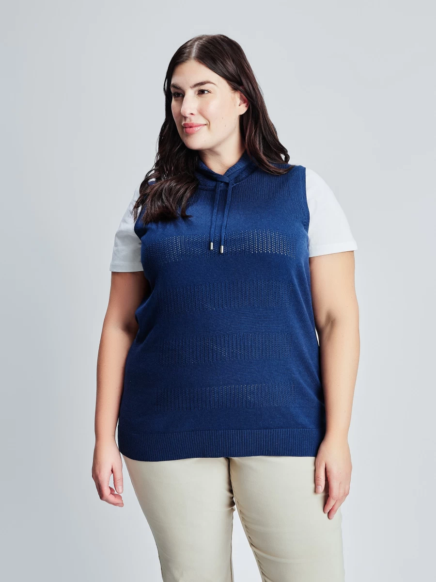 Innée Women's Sleeveless Semi-Fitted Knit Vest - Lightweight Summer Pullover