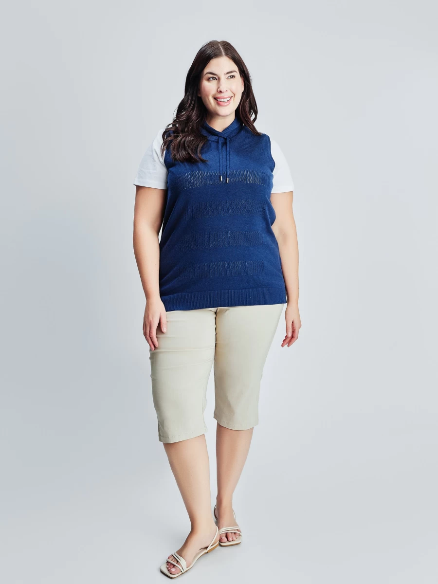 Innée Women's Sleeveless Semi-Fitted Knit Vest - Lightweight Summer Pullover