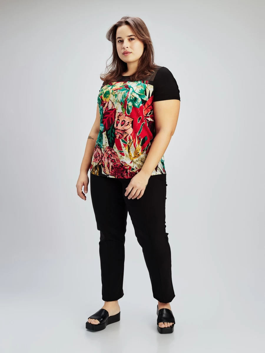 "Claire France Women's Short-Sleeve Semi-Fitted Cotton T-Shirt"