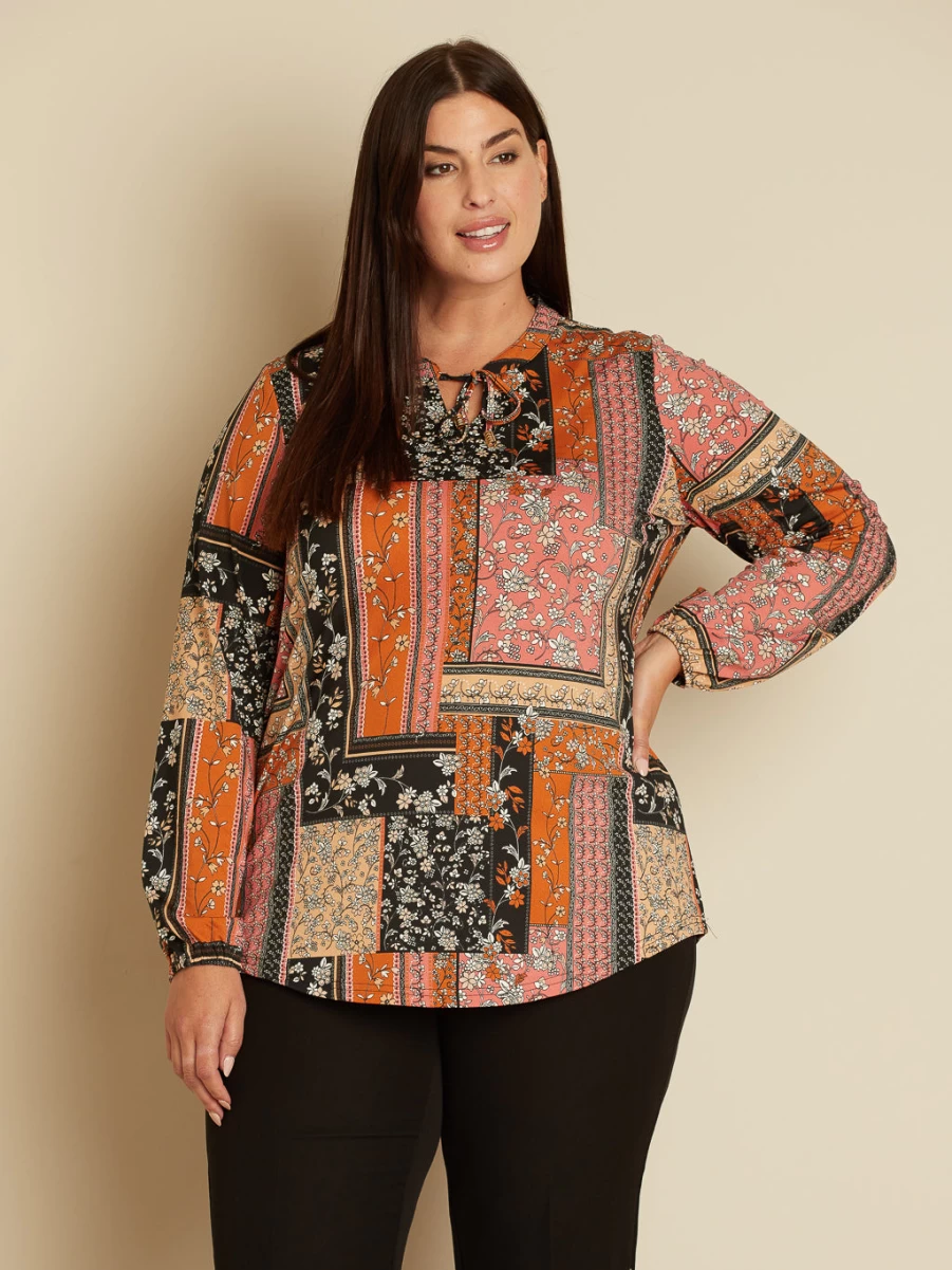 Innée Women's Long-Sleeve Semi-Fitted Cotton T-Shirt - Comfortable Stretch Casual Top