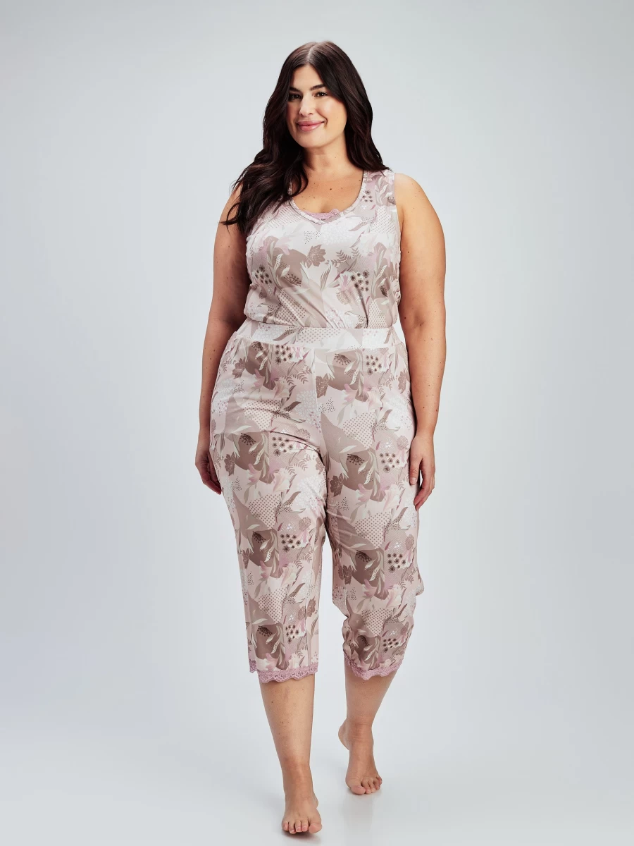 Lily-Rose Women's Comfortable Summer Capri Pyjama Set for Relaxation & Sleep