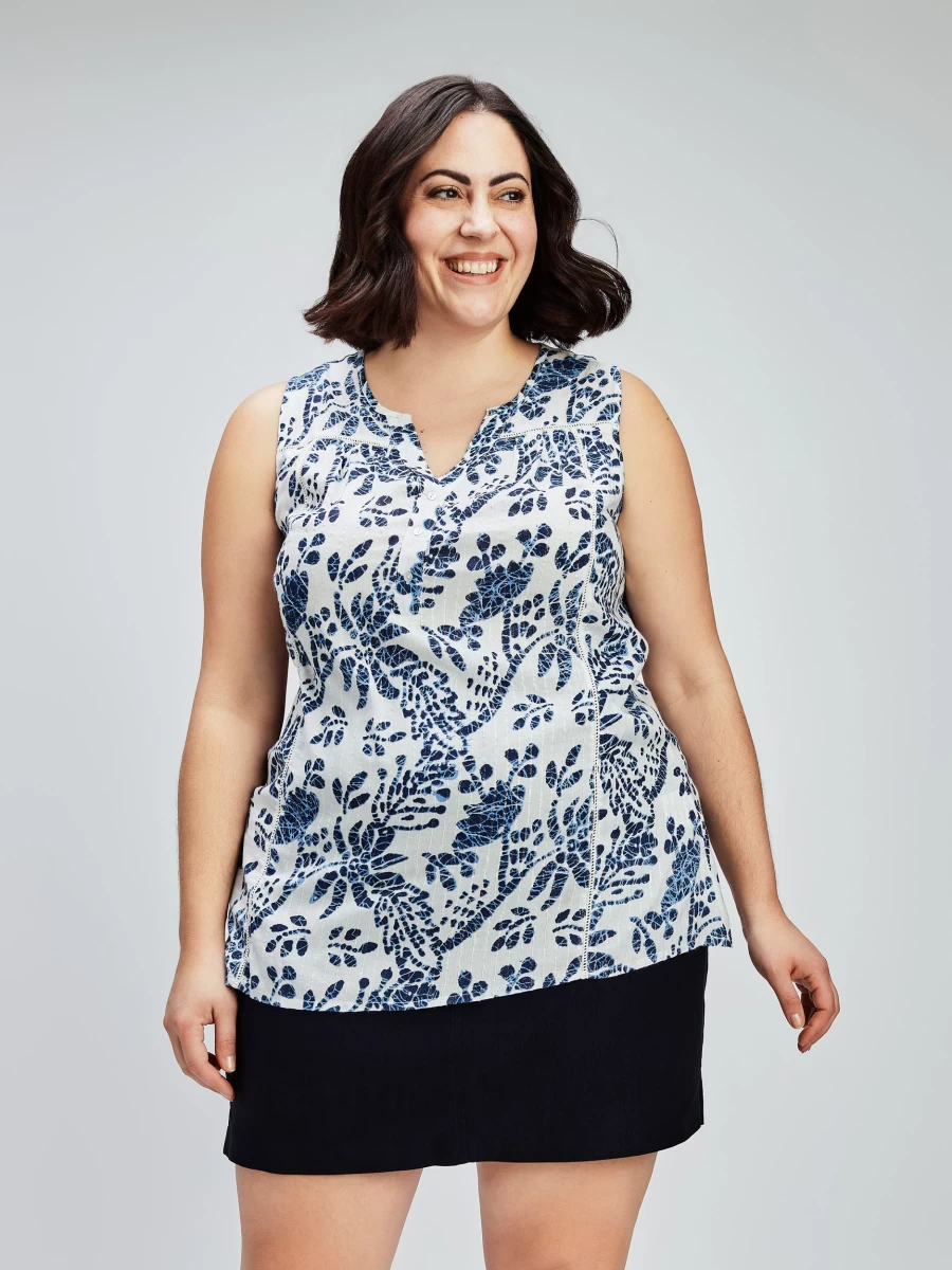 "Claire France Women's Flared Tank Top - Stylish & Comfortable Sleeveless Blouse"