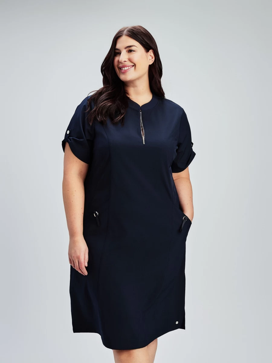 Claire France Women's Elegant Straight Cut Midi Dress for Timeless Style