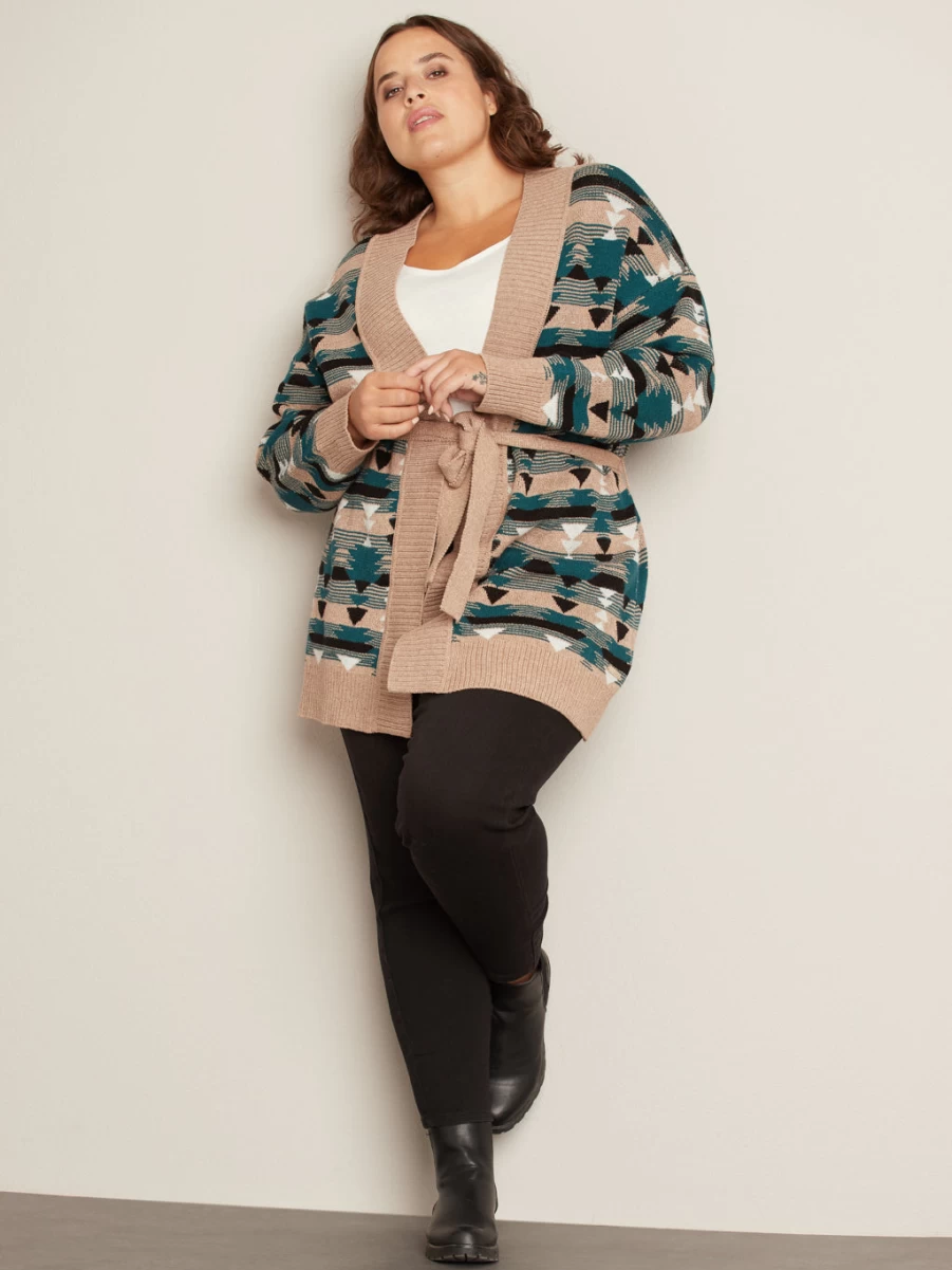 "Véro par Véronique Cloutier Women's Knit Cardigan With Belt - Stylish & Comfortable"