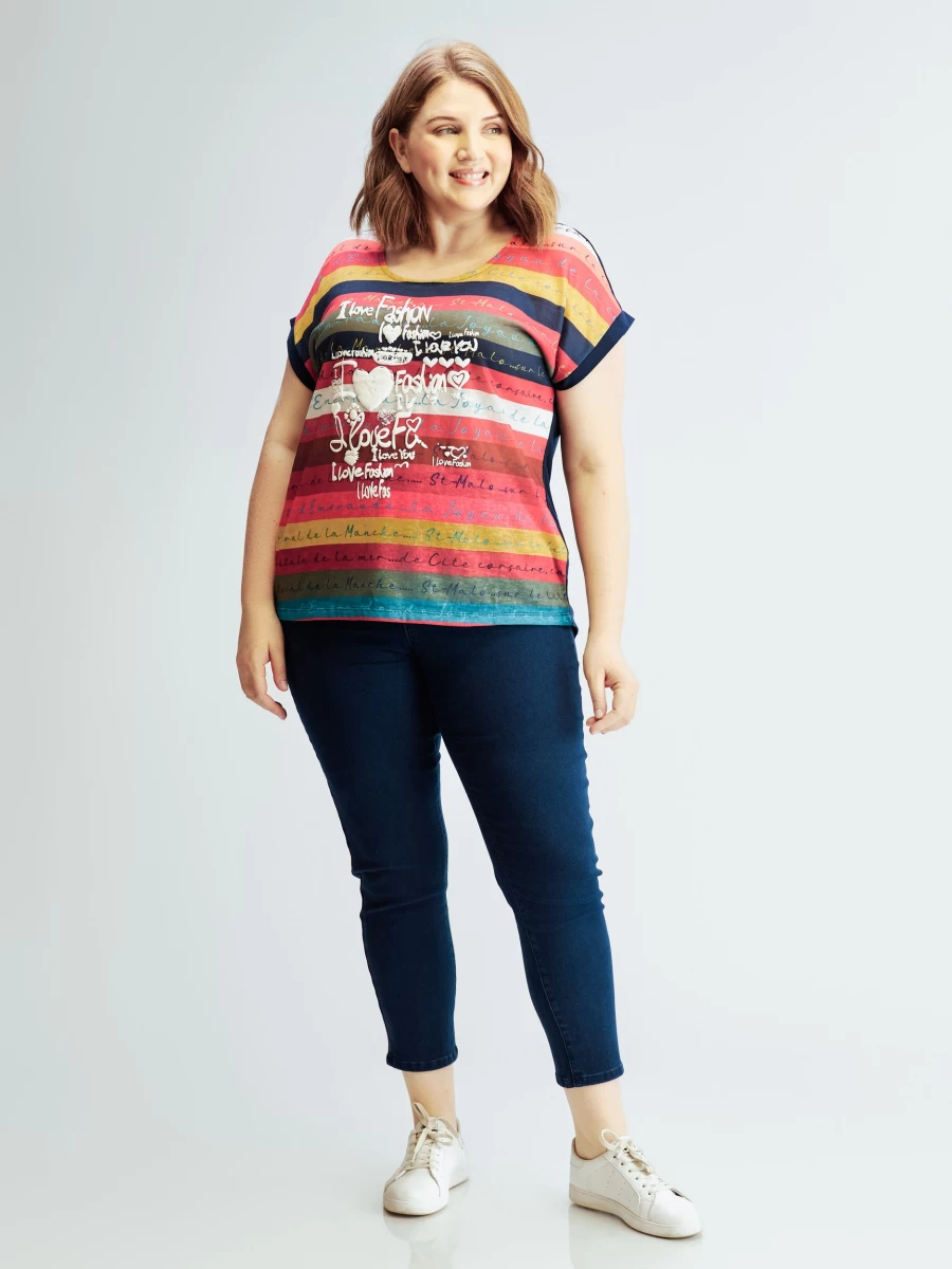 "Claire France Women's Loose Fit Short Sleeve Cotton T-Shirt"