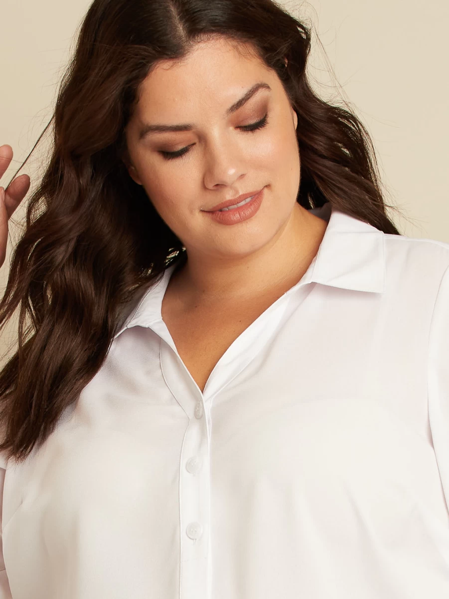 Véro par Véronique Cloutier Women's 3/4 Sleeve Semi-Fitted Blouse - Elegant & Comfortable Top