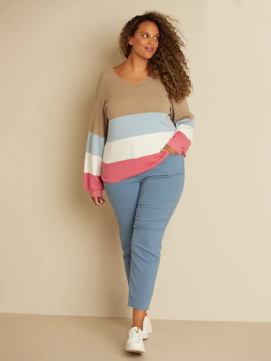 "Claire France Women's Skinny Jeans with Tummy Tuck Waistband & Peach Touch Finish"
