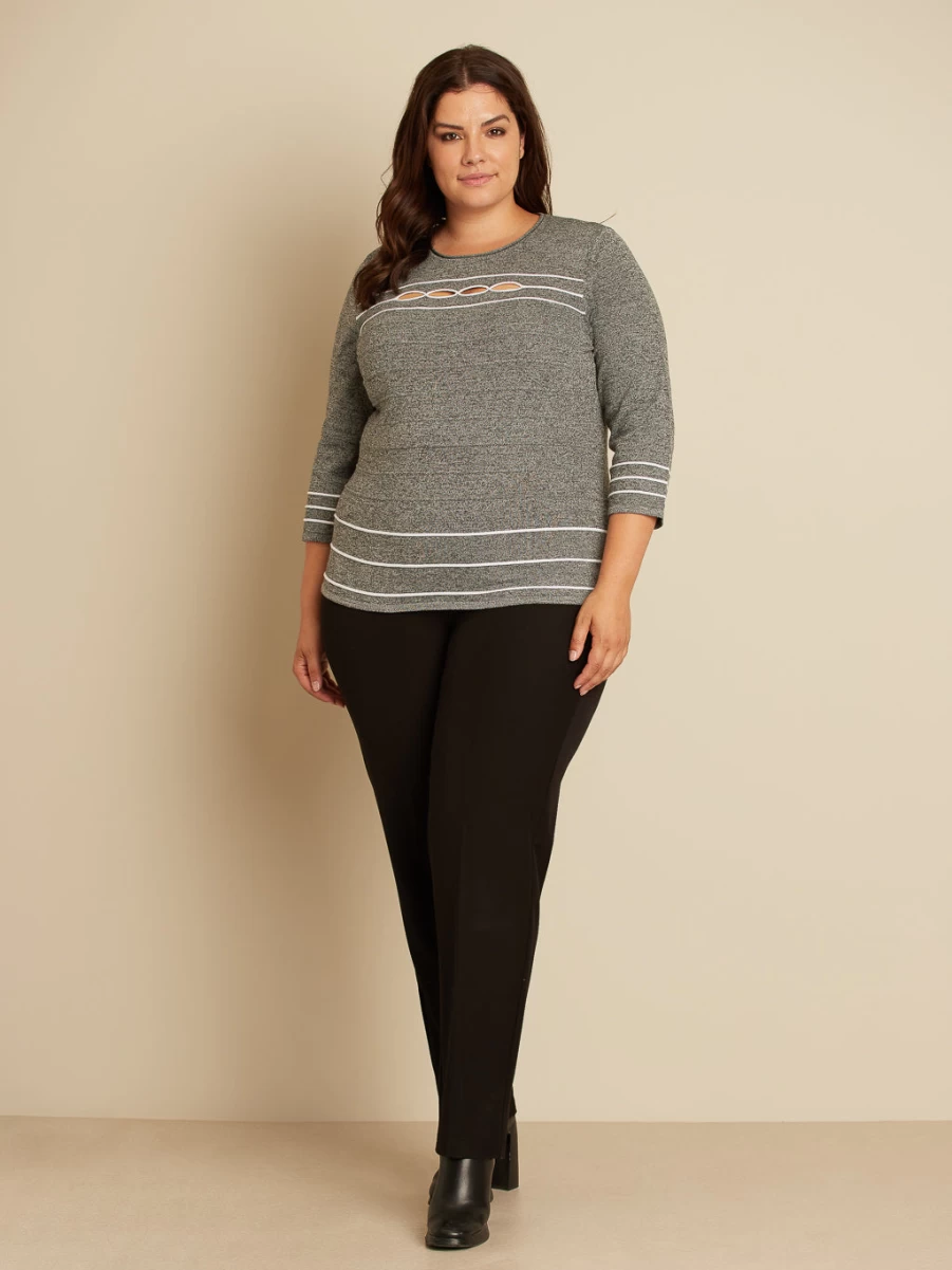 Women's Innée 3/4 Sleeve Semi-Fitted Pullover Sweater - Soft Knit Casual Top