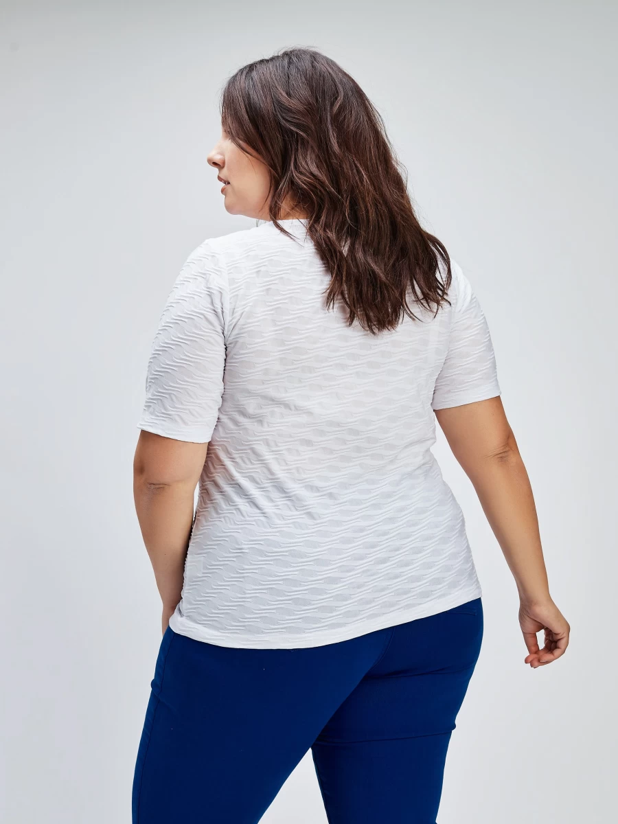 "Claire France Women's Short-Sleeve Semi-Fitted Cotton T-Shirt"