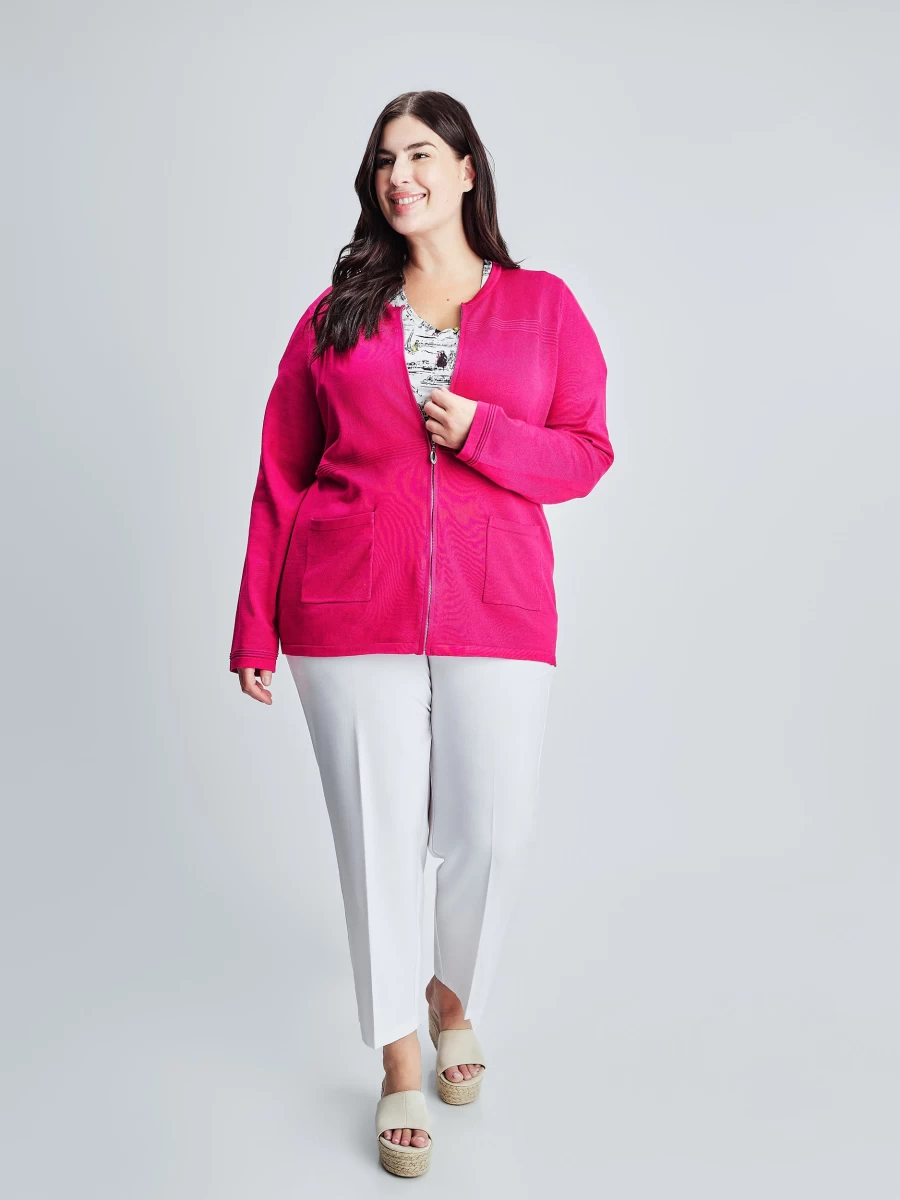"Claire France Women's Long-Sleeve Semi-Fitted Knit Cardigan Sweater"