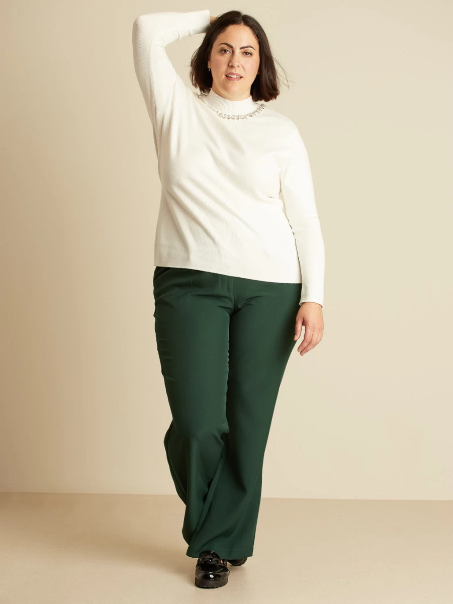 "Claire France Women's Elegant Dress Pants for Office & Formal Wear"