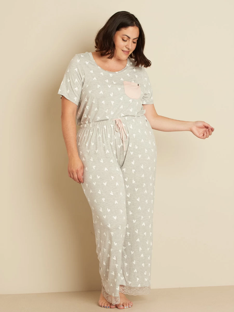 "Claire France Women's Straight Leg Sleep Pants - Comfortable Pyjama Bottoms"